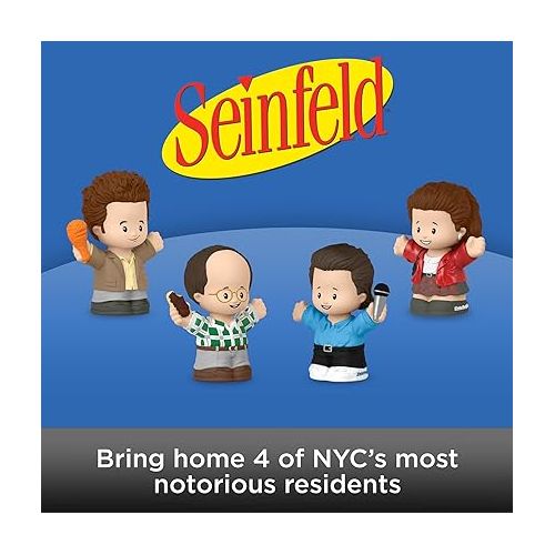 피셔프라이스 Little People Collector Seinfeld Tv Series Special Edition Set in Display Gift Box for Adults & Fans, 4 Figures