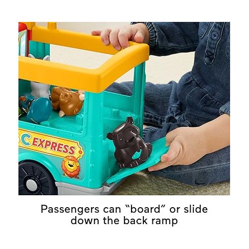 피셔프라이스 Fisher-Price Little People Toddler Learning Toy Big ABC Animal Train with Smart Stages & 6 Figures for Ages 1+ Years