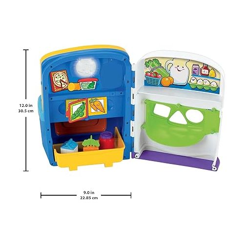 피셔프라이스 Fisher-Price Baby & Toddler Toy Laugh & Learn Learning Kitchen Playset with Music Lights & Bilingual Content for Infants Ages 6+ Months