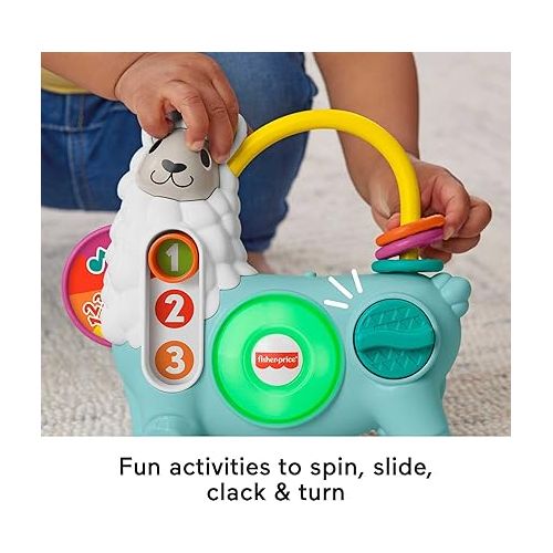 피셔프라이스 Fisher-Price Linkimals Learning Toy 123 Activity Llama with Interactive Music & Lights for Baby & Toddler Ages 9+ Months