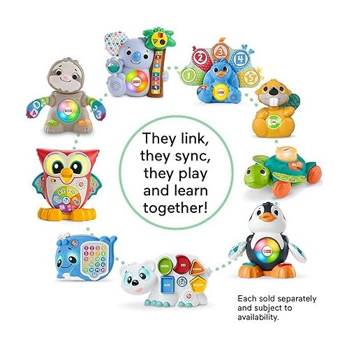 피셔프라이스 Fisher-Price Linkimals Learning Toy 123 Activity Llama with Interactive Music & Lights for Baby & Toddler Ages 9+ Months