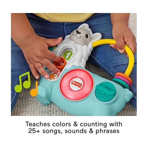 피셔프라이스 Fisher-Price Linkimals Learning Toy 123 Activity Llama with Interactive Music & Lights for Baby & Toddler Ages 9+ Months