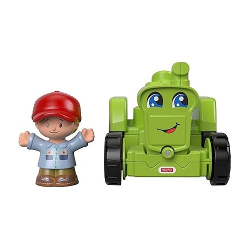 피셔프라이스 Fisher-Price Little People Toddler Farm Toy Helpful Harvester Tractor & Farmer Figure for Pretend Play Ages 1+ Years