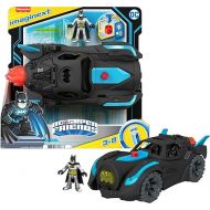 Fisher-Price Imaginext DC Super Friends Batman Toy, Lights & Sounds Batmobile with Batman Figure for Preschool Kids Ages 3+ Years