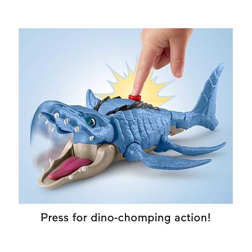 피셔프라이스 Fisher-Price Imaginext Jurassic World Dinosaur Toys, Dino Chopper with 3 Dinosaurs and Owen Grady Figure for Preschool Kids Ages 3+ Years