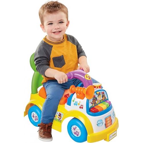 피셔프라이스 Fisher-Price Little People Music Parade Ride-On, Plays 5 Marching Tunes & Other Sounds! Perfect for Toddler Boys & Girls Ages 1, 2, & 3 Years Old - Helps Foster Motor Skills [Amazon Exclusive]