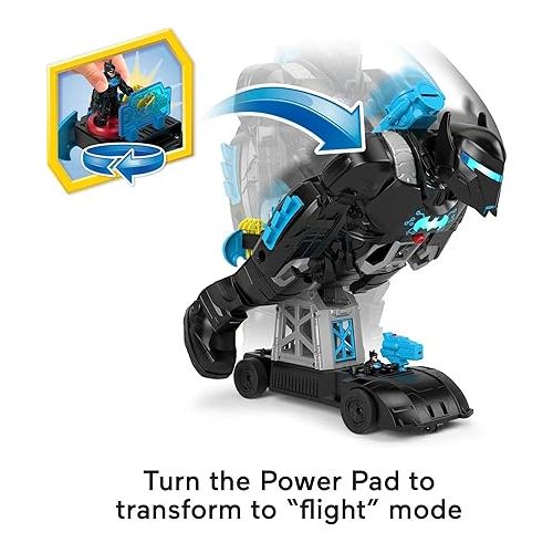 피셔프라이스 Fisher-Price Imaginext DC Super Friends Batman Playset Bat-Tech Batbot 2-Ft-Tall Robot with Lights Sounds & 11 Play Pieces for Ages 3+ Years