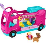 Fisher-Price Little People Toddler Toy Barbie Little Dreamcamper RV Playset with Music & Lights for Pretend Play Kids Ages 18+ Months