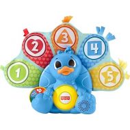 Fisher-Price Baby Learning Toy Linkimals Counting & Colors Peacock with Lights & Music for Infants Ages 9+ Months, Compatible Only with Linkimals Items