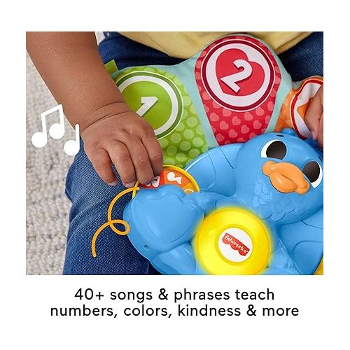 피셔프라이스 Fisher-Price Baby Learning Toy Linkimals Counting & Colors Peacock with Lights & Music for Infants Ages 9+ Months, Compatible Only with Linkimals Items