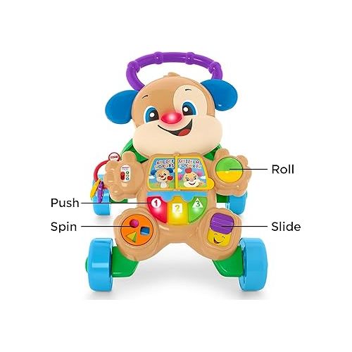 피셔프라이스 Fisher-Price Baby Toy Laugh & Learn Smart Stages Learn with Puppy Walker with Music Lights & Activities for Infants Ages 6+ Months