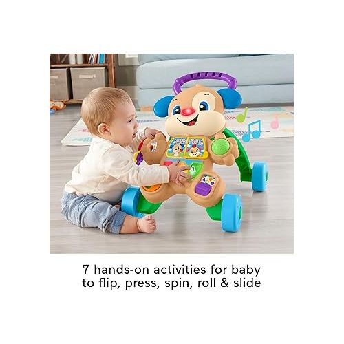 피셔프라이스 Fisher-Price Baby Toy Laugh & Learn Smart Stages Learn with Puppy Walker with Music Lights & Activities for Infants Ages 6+ Months