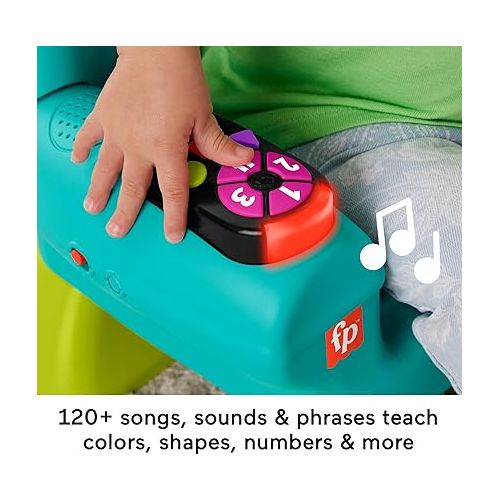 피셔프라이스 Fisher-Price Toddler Learning Toy Laugh & Learn Smart Stages Chair with Music Lights & Activities for Infants Ages 1+ Years, Teal