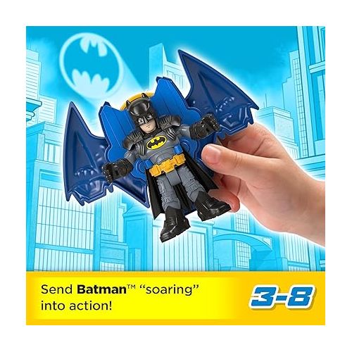피셔프라이스 Fisher-Price Imaginext DC Super Friends Batman Toys Family Multipack Figure Set, 5 Characters & 7 Accessories for Kids Ages 3+ Years