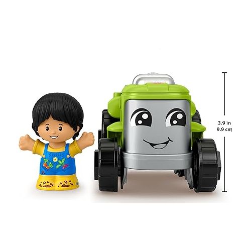 피셔프라이스 Little People Fisher-Price Toddler Toy Tractor and Farmer Character Figure for Preschool Play Ages 1+ Years