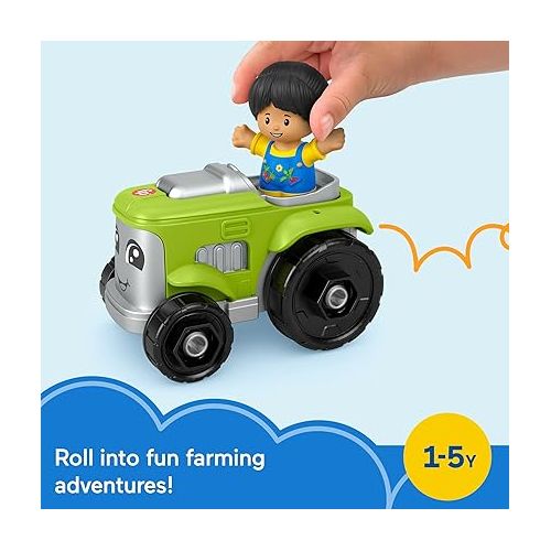 피셔프라이스 Little People Fisher-Price Toddler Toy Tractor and Farmer Character Figure for Preschool Play Ages 1+ Years