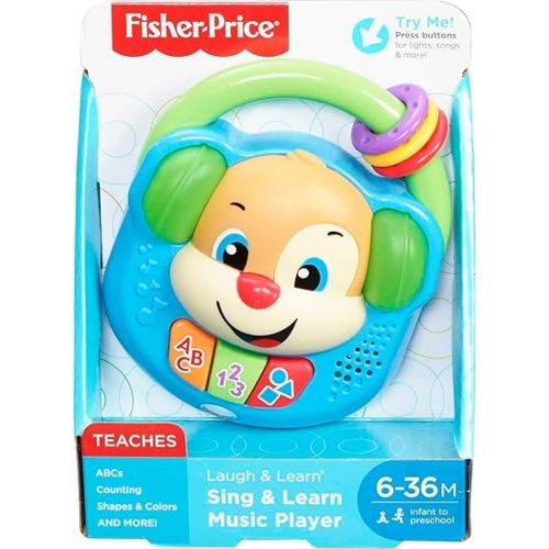 피셔프라이스 Fisher-Price Baby & Toddler Toy Laugh & Learn Sing & Learn Music Player Pretend Radio with Lights & Songs for Infants Ages 6+ Months