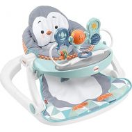 Fisher-Price Portable Baby Chair Sit-Me-Up Floor Seat With Snack Tray And Removable Toy Bar, Penguin Island