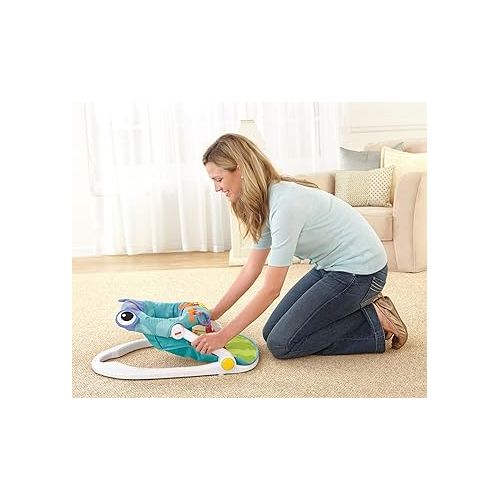 피셔프라이스 Fisher-Price Portable Baby Chair Sit-Me-Up Floor Seat with Bpa-Free Teether and Crinkle Toy, Froggy Seat Pad