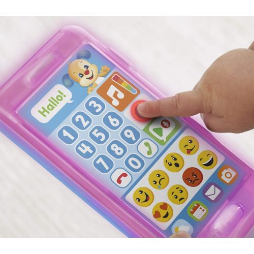 피셔프라이스 [아마존 핫딜]  [아마존핫딜]Fisher-Price FPR14 Lernspass Huendchens Smart Phone Lernspielzeug mit Lichtern und Telefongerauschen inkl. Aufnahmefunktion, ab 18 Monaten deutschsprachig