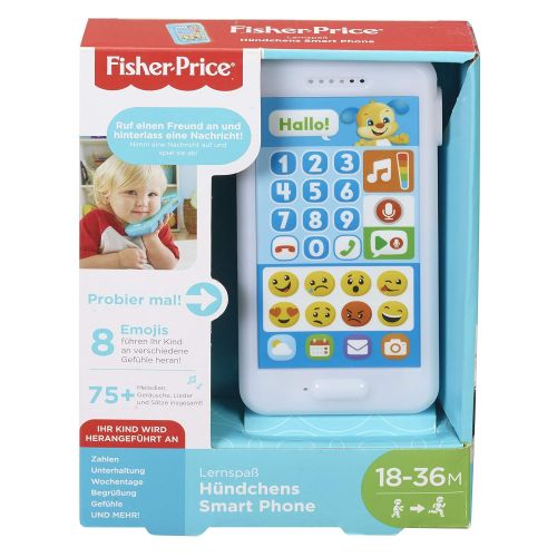 피셔프라이스 [아마존 핫딜]  [아마존핫딜]Fisher-Price FPR14 Lernspass Huendchens Smart Phone Lernspielzeug mit Lichtern und Telefongerauschen inkl. Aufnahmefunktion, ab 18 Monaten deutschsprachig