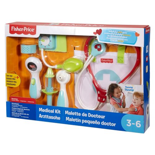 피셔프라이스 [아마존 핫딜]  [아마존핫딜]Fisher-Price DVH14 Arzttasche 7-teiliger Doktorkoffer zum Rollenspiel, ab 3 Jahren