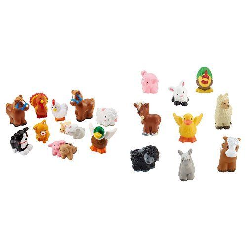 피셔프라이스 Fisher-Price Little People Farm Animal Friends with Baby Bunnies & Piglets and Farm Animal Friends Bundle