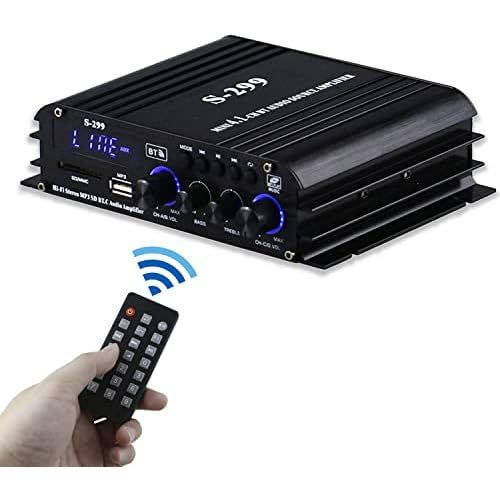  [아마존베스트]-Service-Informationen FisherMo Mini Bluetooth Amplifier Class D Digital Powerful Power Amplifier Hi-Fi Stereo Music USB SD Player FM Radio Receiver for Mobile Phone TV Car Boat Motorcycle