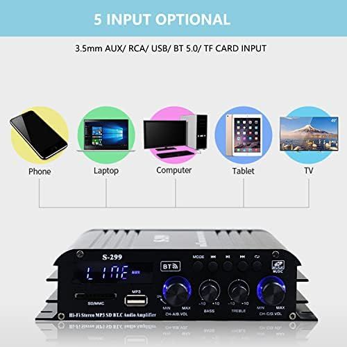  [아마존베스트]-Service-Informationen FisherMo Mini Bluetooth Amplifier Class D Digital Powerful Power Amplifier Hi-Fi Stereo Music USB SD Player FM Radio Receiver for Mobile Phone TV Car Boat Motorcycle