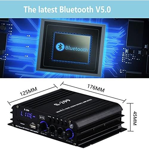  [아마존베스트]-Service-Informationen FisherMo Mini Bluetooth Amplifier Class D Digital Powerful Power Amplifier Hi-Fi Stereo Music USB SD Player FM Radio Receiver for Mobile Phone TV Car Boat Motorcycle