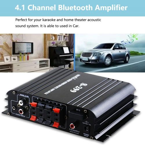  [아마존베스트]-Service-Informationen FisherMo Mini Bluetooth Amplifier Class D Digital Powerful Power Amplifier Hi-Fi Stereo Music USB SD Player FM Radio Receiver for Mobile Phone TV Car Boat Motorcycle