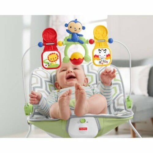 피셔프라이스 Fisher-Price Bouncer, Geo Meadow with Removable Toy Bar