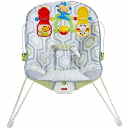 피셔프라이스 Fisher-Price Bouncer, Geo Meadow with Removable Toy Bar