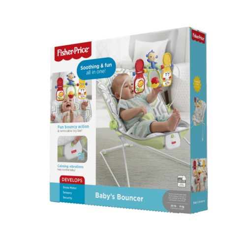 피셔프라이스 Fisher-Price Bouncer, Geo Meadow with Removable Toy Bar