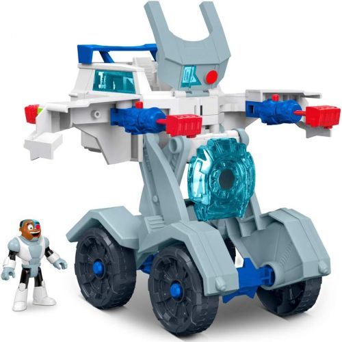 피셔프라이스 Fisher-Price Imaginext Teen Titans Go! Cyborg & Transforming Battle Rig