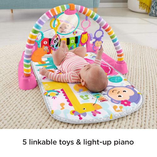 피셔프라이스 [아마존베스트]Fisher-Price Deluxe Kick n Play Piano Gym, Pink