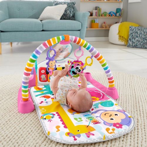 피셔프라이스 [아마존베스트]Fisher-Price Deluxe Kick n Play Piano Gym, Pink