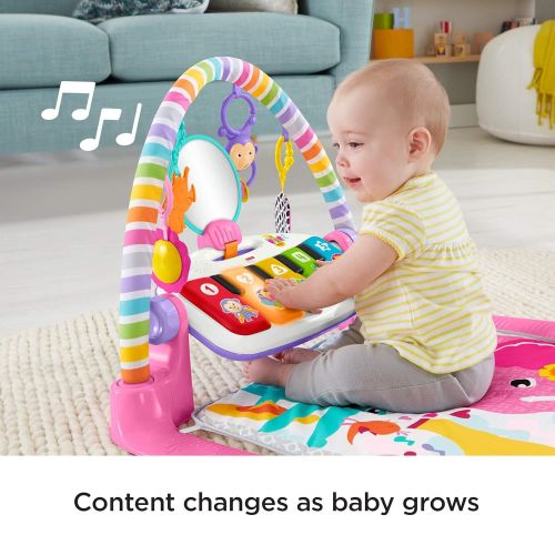 피셔프라이스 [아마존베스트]Fisher-Price Deluxe Kick n Play Piano Gym, Pink