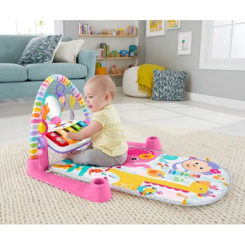 피셔프라이스 [아마존베스트]Fisher-Price Deluxe Kick n Play Piano Gym, Pink