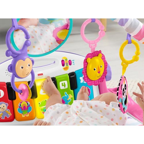 피셔프라이스 [아마존베스트]Fisher-Price Deluxe Kick n Play Piano Gym, Pink