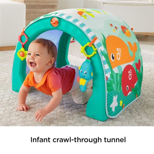 피셔프라이스 [아마존베스트]Fisher-Price 4-in-1 Ocean Activity Center, Blue/Green