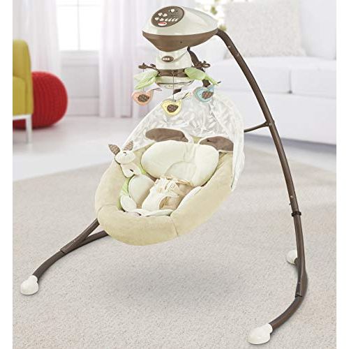 피셔프라이스 [아마존베스트]Fisher-Price Snugabunny Cradle n Swing with Smart Swing Technology