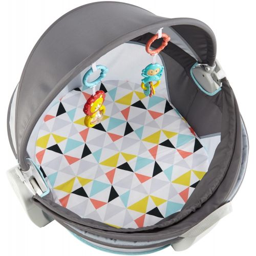  Fisher-Price On-the-Go Baby Dome, Grey/Blue/Yellow/White