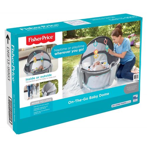  Fisher-Price On-the-Go Baby Dome, Grey/Blue/Yellow/White