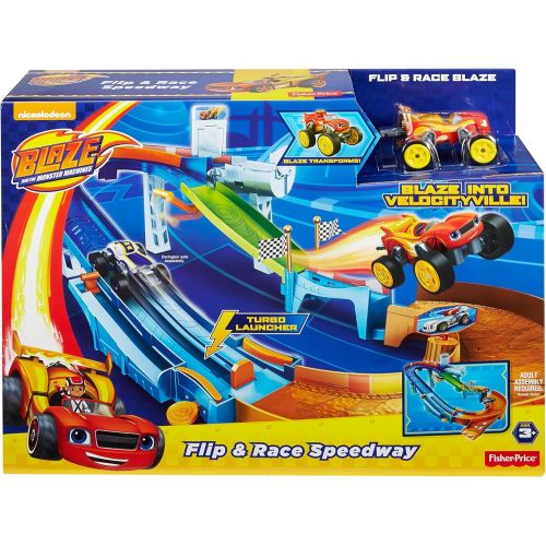  Fisher-Price Nickelodeon Blaze & The Monster Machines, Flip & Race Speedway