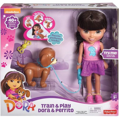  Fisher-Price Nickelodeon Dora & Friends, Train and Play Dora and Perrito