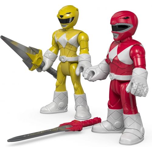  Fisher-Price Imaginext Power Rangers Red Ranger & Yellow Ranger