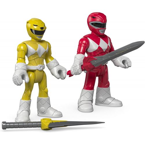  Fisher-Price Imaginext Power Rangers Red Ranger & Yellow Ranger