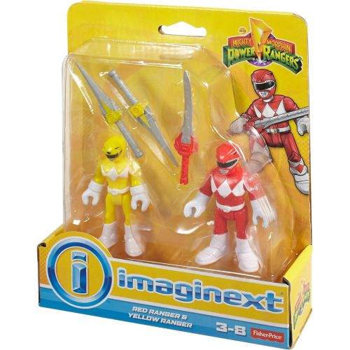  Fisher-Price Imaginext Power Rangers Red Ranger & Yellow Ranger