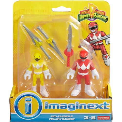  Fisher-Price Imaginext Power Rangers Red Ranger & Yellow Ranger